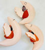 Picture of Handmade Tree Ornaments Angel & Moon | Peruvian Clay Christmas Decor | Artisan Holiday Ornaments | Set of 2 Hand-Painted Figurines