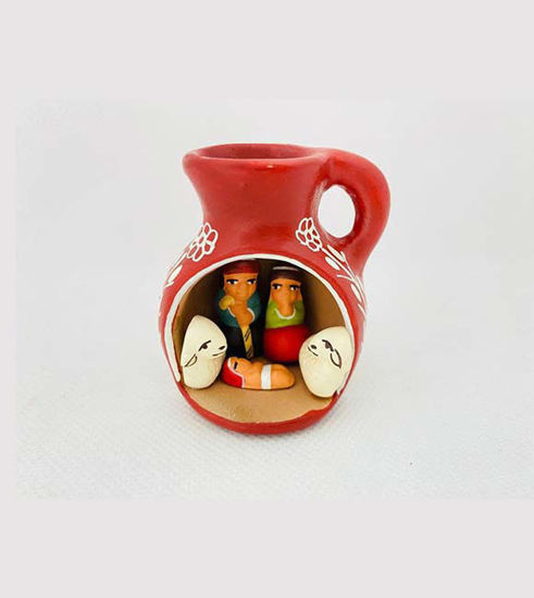 Picture of Vase with Nativity Scene.