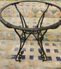 Circular wrought iron table base for All White Handmade Outdoor Coffee Table, featuring three base styles available.