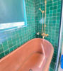 Picture of 1 Sq Ft, 4" x 4" Emerald Green Zellige Tiles for Bathroom and Kitchen Projects
