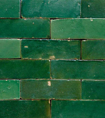 Picture of 11 sql Emerald Green Brick Tiles Individual Floor tiles