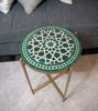 Picture of Accent Mosaic Table - Custom Your Height and Colors - Mid Century Modern Patio Table - Handmade Coffee Table For Outdoor & Indoor