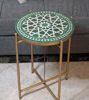 Picture of Accent Mosaic Table - Custom Your Height and Colors - Mid Century Modern Patio Table - Handmade Coffee Table For Outdoor & Indoor