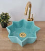 Picture of 14" Turquoise Hexagone Bathroom Vessel Sink