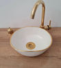 Picture of 14 Karat Gold Luxury Bathroom Oval Sink - Custom 10"x12" Bathroom Vessel Sink