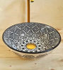 Picture of Handcrafted Farmhouse KHEL Basin - Mid-Century Modern Vanity Sink - Brushed Solid Brass Rimed - Fish Scales Minimalist Design Sink + Gift