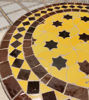 Picture of Brown And Yellow Handmade Mosaic Table, Outdoor & Indoor Coffee Table