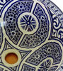 Picture of Blue & White Ceramic Vessel / Drop In Sink, Bathroom Ceramic Sink Bowl, HandPainted Ceramic Basin, Bathroom Improvement, Bathroom Remodeling