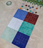 Picture of Blue Terracotta Zellije "36 50 x 50mm Tiles", 12" x 12" Pannel - Handmade Bathroom Kitchen Tiles Straight Edge Ceramic Singular Subway Tile