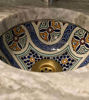 Picture of Bohemian Drop In Sink - Mid Century Modern Bathroom Sink - Ceramic Washbasin - Handmade Ceramic Sink - Vanity Sink - Countertop Basin