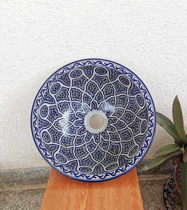 Picture of CUSTOMIZABLE Ceramic Vessel / Drop In Sink, Bathroom Ceramic Sink Bowl, HandPainted Ceramic Basin, Bathroom Improvement, Bathroom Remodeling