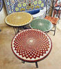 Picture of Customizable Golden Mosaic Table – Handmade Mid-Century Coffee Table – Moroccan Zellige Tile Art for Indoor & Outdoor