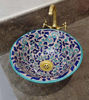 Picture of Customizable Hand-Painted Ceramic Vessel Sink for Bathroom Improvement and Remodeling