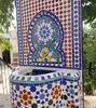 Picture of CUSTOMIZABLE Garden Patio Rustic Outdoor Wall Water Fountain - Outdoor Indoor Mid Century Fountain - Mosaic Artwork - Handmade Wall Fountain