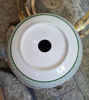 Picture of CUSTOMIZABLE Green & White Ceramic Vessel / Drop In Sink, Bathroom Ceramic Sink Bowl, HandPainted Ceramic Basin, Countertop Vessel Sink