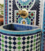 Picture of CUSTOMIZABLE Garden Patio Rustic Outdoor Wall Water Fountain - Mid Century Zellige Art