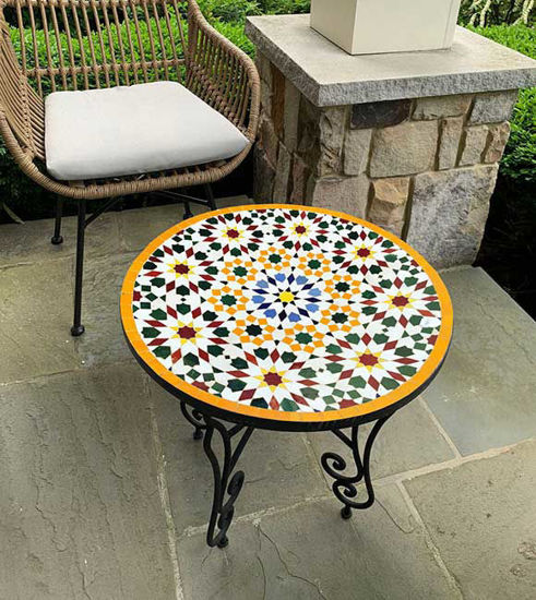 Picture of CUSTOMIZABLE Mosaic Table - Crafts Mosaic Table - Mosaic Table Art - Mid Century Mosaic Table - Handmade Coffee Table For Outdoor & Indoor