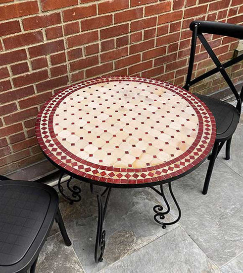 Picture of CUSTOMIZABLE Mosaic Table - Crafts Mosaic Table - Mosaic Table Art - Mid Century Mosaic Table - Handmade Coffee Table For Outdoor & Indoor