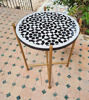 Picture of CUSTOMIZABLE Mosaic Table - Crafts Mosaic Table - Black and White Mid Century Mosaic Table - Handmade Coffee Table For Outdoor & Indoor