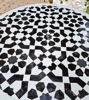 Picture of CUSTOMIZABLE Mosaic Table - Crafts Mosaic Table - Black and White Mid Century Mosaic Table - Handmade Coffee Table For Outdoor & Indoor