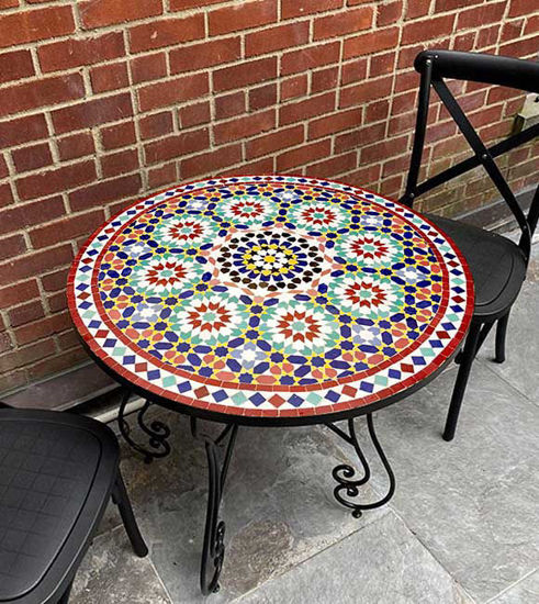 Picture of CUSTOMIZABLE Mosaic Table - Crafts Mosaic Table - Mosaic Table Art - Mid Century Mosaic Table - Handmade Coffee Table For Outdoor & Indoor