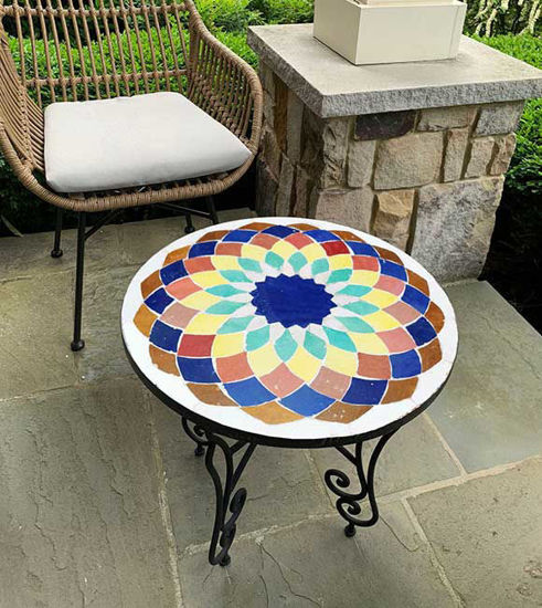 Picture of CUSTOMIZABLE Mosaic Table - Crafts Mosaic Table - Mosaic Table Art - Mid Century Mosaic Table - Handmade Coffee Table For Outdoor & Indoor