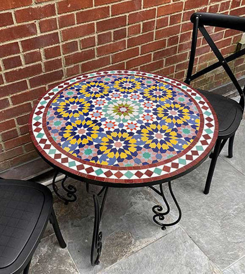 Picture of CUSTOMIZABLE Mosaic Table - Crafts Mosaic Table - Mosaic Table Art - Mid Century Mosaic Table - Handmade Coffee Table For Outdoor & Indoor