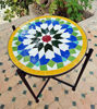 Picture of Customizable Moorish Star Mosaic Coffee Table – Handmade Mid-Century Outdoor/Indoor Decor