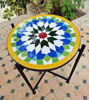 Picture of CUSTOMIZABLE Mosaic Table - Crafts Mosaic Table - Moorish star Mid Century Mosaic Table - Handmade Coffee Table For Outdoor & Indoor