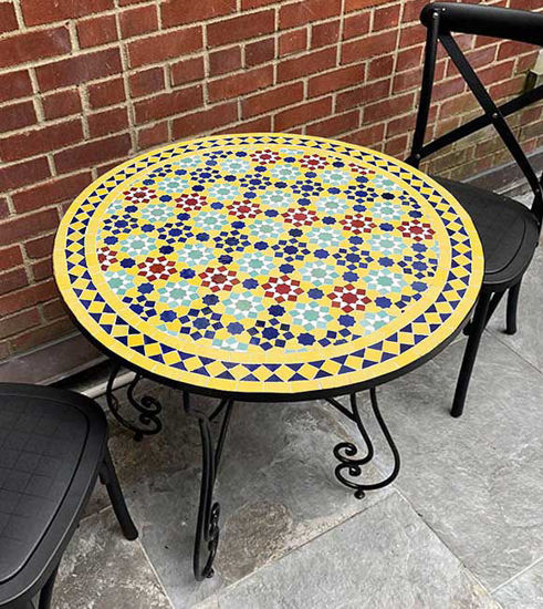 Picture of CUSTOMIZABLE Mosaic Table - Crafts Mosaic Table - Mosaic Table Art - Mid Century Mosaic Table - Handmade Coffee Table For Outdoor & Indoor