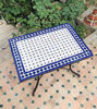 Picture of Customizable Low Rectangular Moroccan Mosaic Table – Handmade Mid-Century Zellige Coffee Table – Indoor & Outdoor Tile Art Table