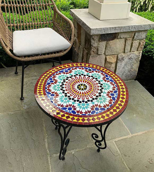 Picture of CUSTOMIZABLE Mosaic Table - Crafts Mosaic Table - Mosaic Table Art - Mid Century Mosaic Table - Handmade Coffee Table For Outdoor & Indoor