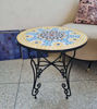 Picture of CUSTOMIZABLE Mid Century Modern Mosaic Table - Mosaic Table Art - Outdoor / Indoor Zellige Table - Custom Height & Colors available