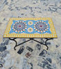 Picture of CUSTOMIZABLE Low/High Rectangular Mosaic Table - Crafts Mosaic Table - Mosaic Table Art - Mid Century Zellije Table - For Outdoor & Indoor