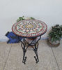 Picture of Handcrafted Mosaic Table - Mid Century Modern Mosaic Table Art
