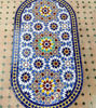 Picture of CUSTOMIZABLE Oval Mosaic Table - Crafts Mosaic Table - Mosaic Table Art - Mid Century Zellije Table - Handmade For Outdoor & Indoor - GIFT