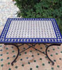 Picture of CUSTOMIZABLE Rectangular Mosaic Table - Crafts Mosaic Table - Mosaic Table Art - Mid Century Zellije Table - Handmade For Outdoor & Indoor