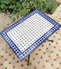 Picture of CUSTOMIZABLE Rectangular Mosaic Table - Crafts Mosaic Table - Mosaic Table Art - Mid Century Zellije Table - Handmade For Outdoor & Indoor