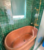 Picture of Handmade Emerald Green Terracotta Zellige Tiles – 50x50mm Moroccan Mosaic for Kitchen & Bathroom