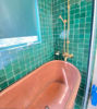 Picture of Emerald Green Terracotta Zellije "36 50 x 50mm Tiles" 14" x 14" Pannel, Handmade Bathroom Kitchen Tiles Straight Edge Ceramic Singular Tile