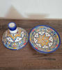 Picture of FEZ Handmade and Hand-Painted Tagine - Large Tagine Pot - Cooking & Serving Pot - Ceramic Kitchenware - Clay cooking pot - LEAD FREE