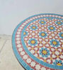 Picture of Customizable Turquoise Mosaic Table – Handmade Moroccan Zellige Coffee Table for Indoor & Outdoor Spaces