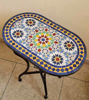 Picture of CUSTOMIZABLE Oval Mosaic Table - Crafts Mosaic Table - Mosaic Table Art - Mid Century Zellige Table - Handmade For Outdoor & Indoor - GIFT