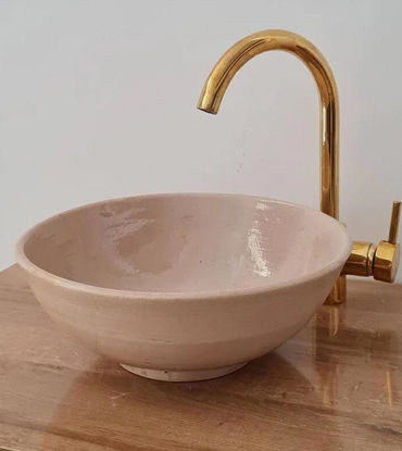 Picture of Glazed Natural Beige Bathroom Sink