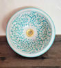 Picture of Drop In or Undermount Bohemian Bathroom Sink - Handpainted Ceramic Bathroom Vessel - Antique Bathroom Decor - Mid Century Bathroom Sink