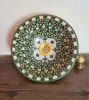 Picture of Drop In or Undermount Dark Green Bathroom Sink - Handpainted Ceramic Bathroom Vessel - Antique Bathroom Decor - Mid Century Bathroom Sink