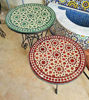 Picture of Handmade Outdoor Coffee Table - Complicated Mosaic Pattern Green Table - Bistro Table GIFT