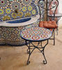 Picture of Handmade Outdoor Mosaic Coffee Table – Multi-Colored Zellige Bistro Table