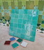 Picture of Green Terracotta Zellige "30 30 x 50mm Tiles", 12" x 12" Pannel - Handmade Bathroom Kitchen Tiles Straight Edge Ceramic Singular Subway Tile