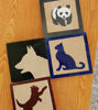 Picture of Hand Engraved Animals On Mosaic Tiles - Cat, Panda, Dog ... Mosaic Tiles To Decorate Your Tables - Mosaic Scraps - Get Crafty - Pick 5 Or +